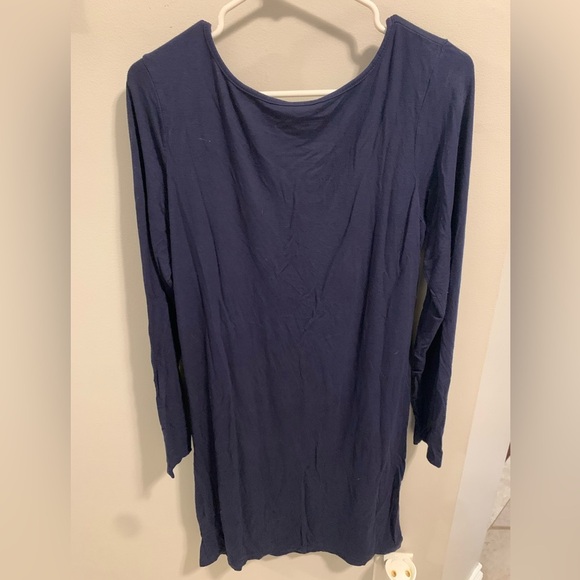 💜 Le Chateau Long Sleeve Mini Dress - Navy Blue - Women's XXL - Picture 6 of 7